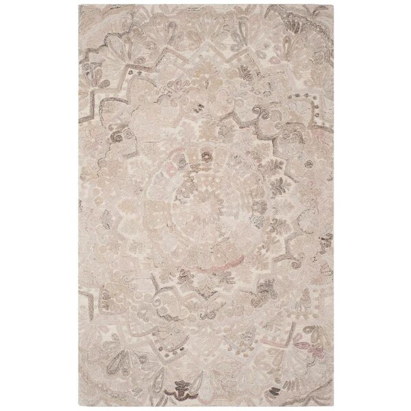 Safavieh 8 x 10 ft. Marquee Rectangle Hand-Made Rug Beige & Ivory MRQ110B-8 - main
